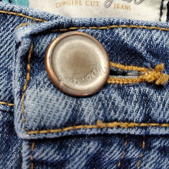 Wrangler Jeans Womens 11/12 X 30 Blue Cowgirl Cut 100% Cotton Bootcut - Picture 7 of 12